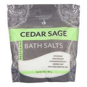 Soothing Touch Bath Salts - Cedar Sage - 32 Oz