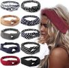 15 Pack Headbands for Women Elastic Boho Flower Yoga Head Wrap Hair Band Soft