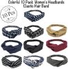 15 Pack Headbands for Women Elastic Boho Flower Yoga Head Wrap Hair Band Soft