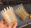 Natural Horn Comb Head Massage Brush Round Wide Tooth Health Hair Brush Static-Free Massage Brush