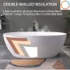 67" Acrylic Free Standing Tub - Classic Oval Shape Soaking Tub