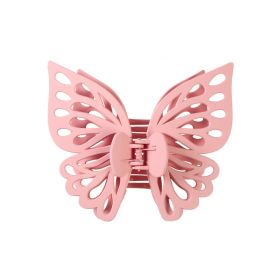 Large Butterfly Hair Claws For Women Claw Clips Headwear Hair Clips (Color: Pink)