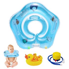 Infant Baby Neck Floats for Bathtub, Designed for Babies 2+ Months (6 - 24lbs) (Color: Blue)