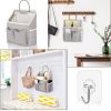 1pc Hanging Storage Bag, Wall Hanging Organiser Basket With Bathroom Pocket, Bedroom, Kitchen, Dormitory Dormitory, Essentials